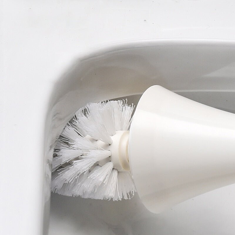 Toilettenbürste mit Silikonkopf und belüftetem Halter