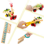 Holz-Werkzeugkoffer Montessori mit buntem Zubehör
