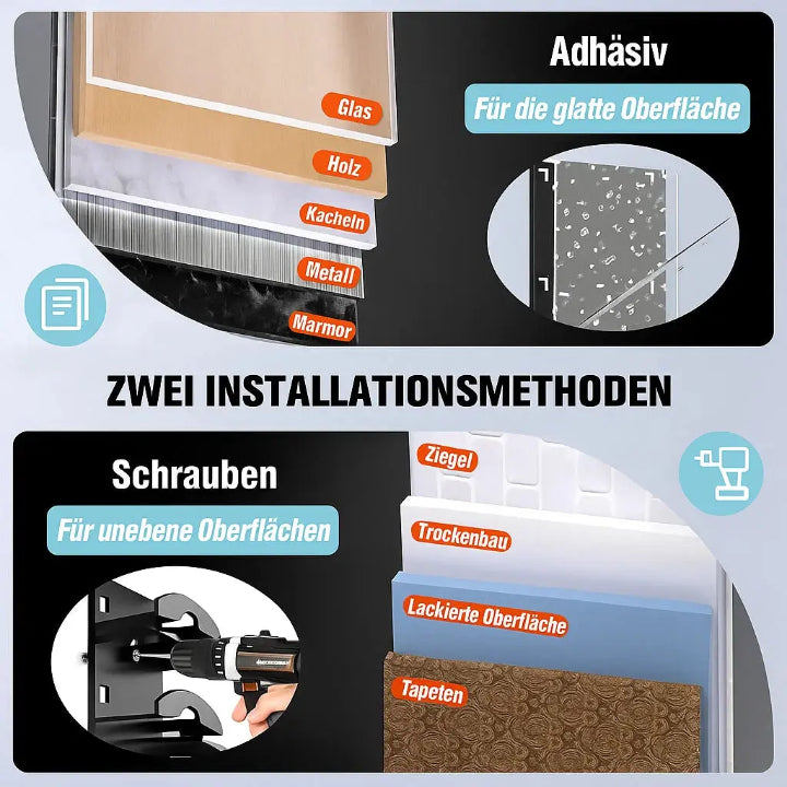 Cap-Organizer für die Wand – 10 Caps griffbereit, keine verknickten Schirme mehr -   Mivoza Deutschland