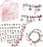 Bracelet Craft Kit with Colorful Beads and Charms