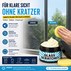 Glass polishing cream against scratches