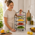 Küchen-Vorbereitungsregal mehrstufig mit Tablett-Organizer