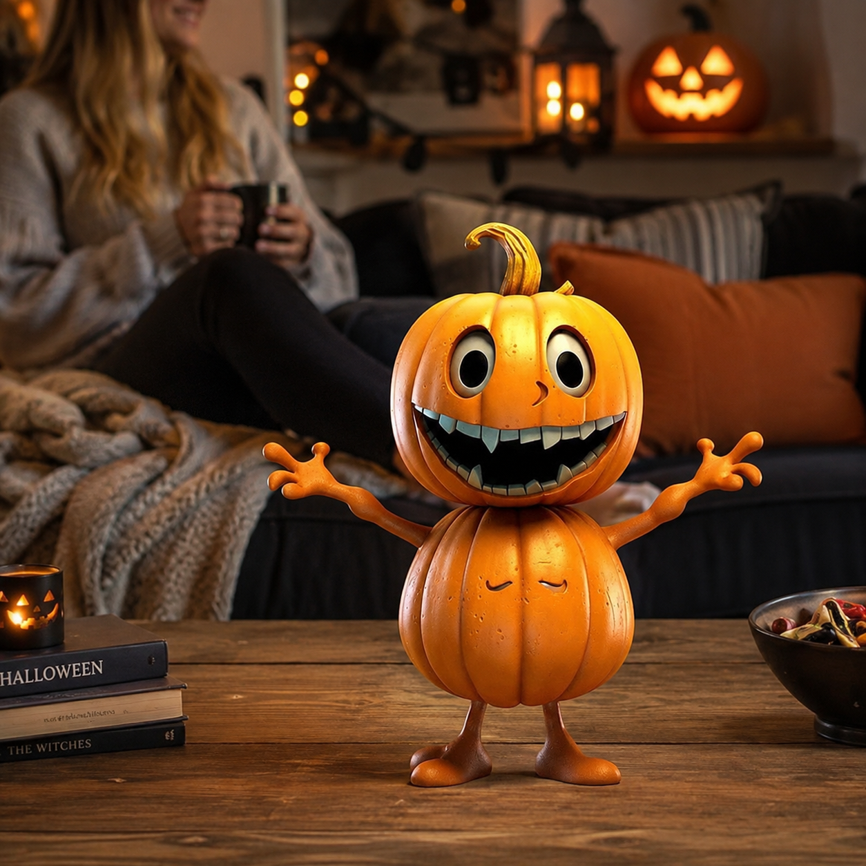Kürbis-Figur für Garten und Zuhause – Herbstdeko