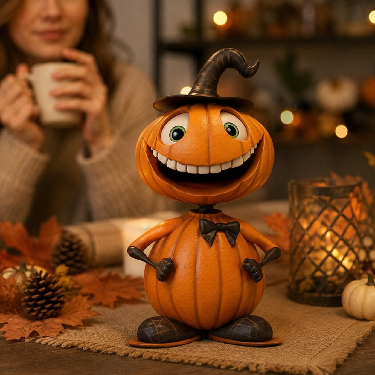 Kürbis-Figur für Garten und Zuhause – Herbstdeko