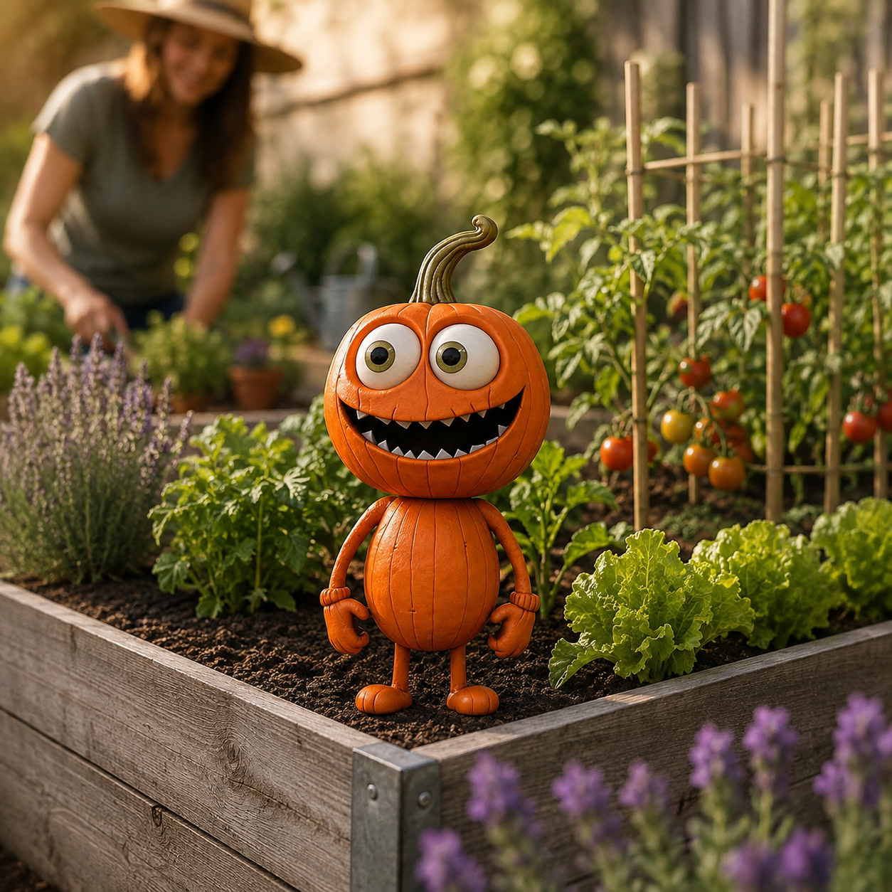 Kürbis-Figur für Garten und Zuhause – Herbstdeko