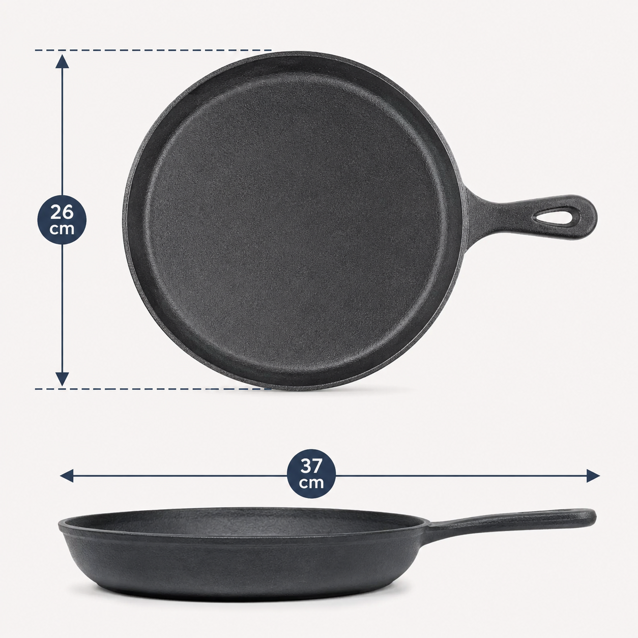 Gusseisenpfanne 26 cm – für alle Herdarten