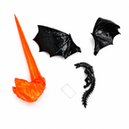 Drachen-Buchstütze mit Flammen-Design
