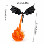 Drachen-Buchstütze mit Flammen-Design