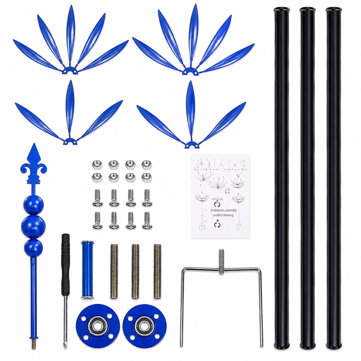 Windspiel Metall Lotus-Design