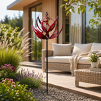 Windspiel Metall Lotus-Design