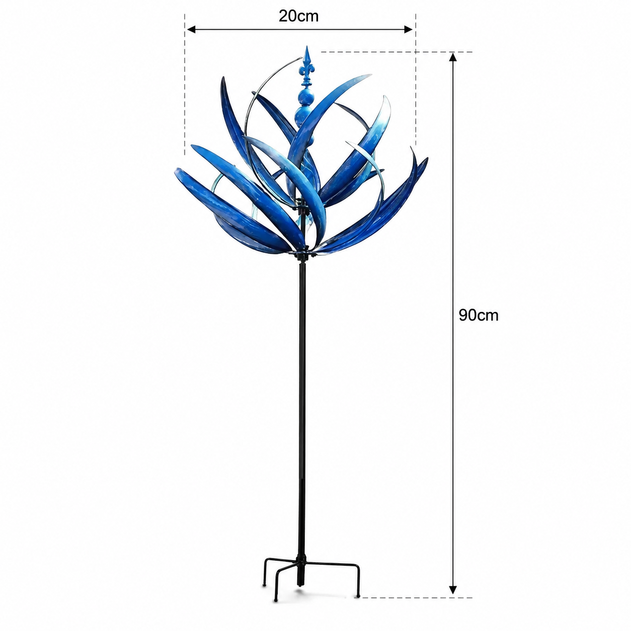 Windspiel Metall Lotus-Design