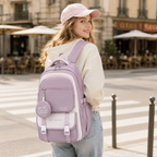 Kawaii Schulrucksack mit mehreren Fächern und Mini-Tasche