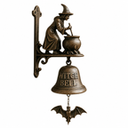 Türglocke Hexe Gusseisen Antik-Bronze