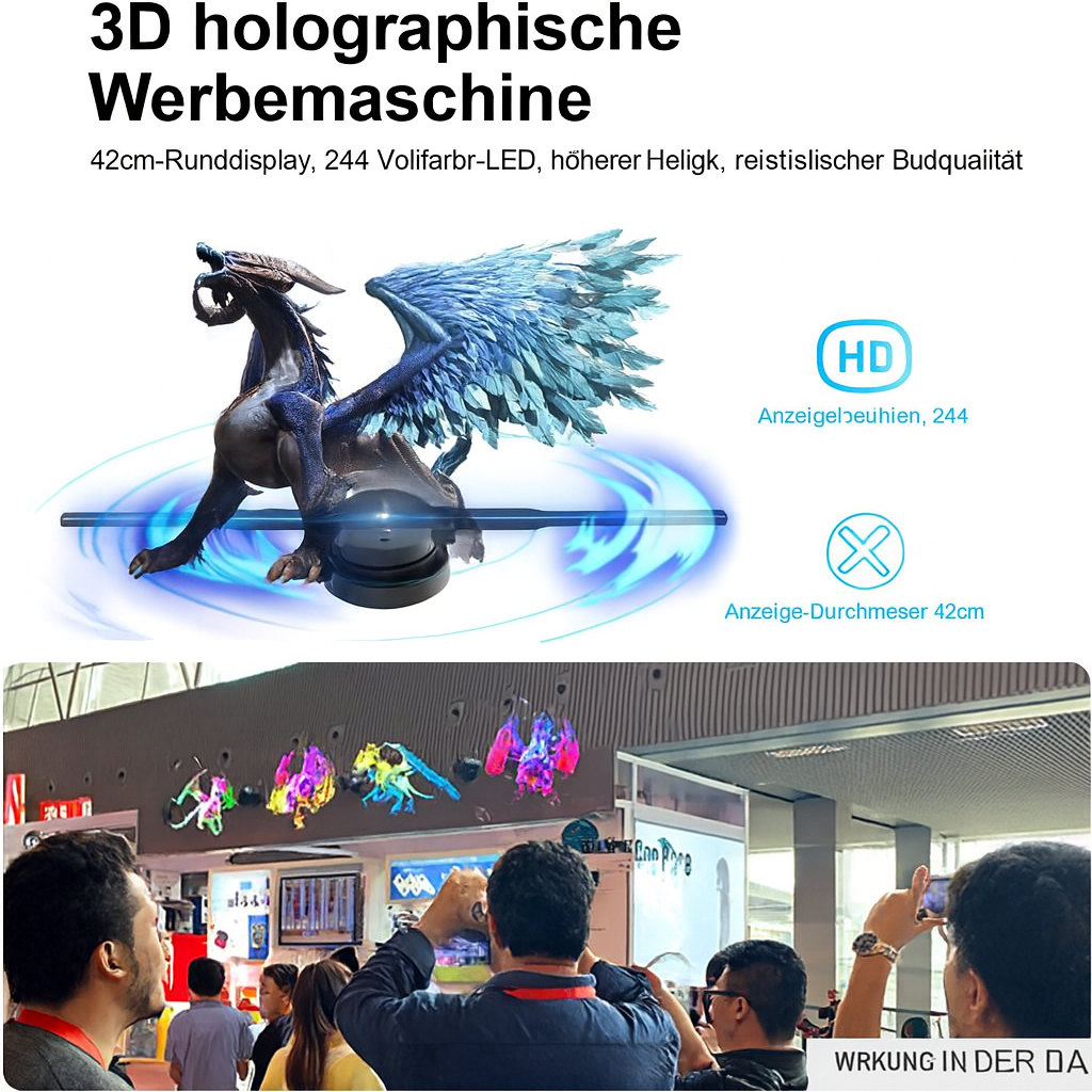 3D Hologramm LED-Projektor mit 224 Lichtperlen
