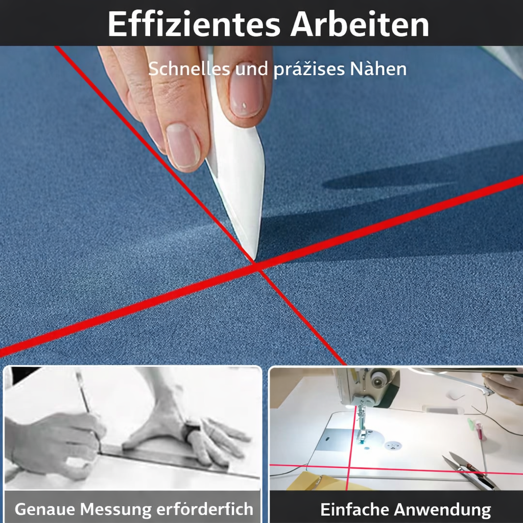 Laser-Nähführung magnetisch mit 3 Aufsätzen für Nähmaschinen