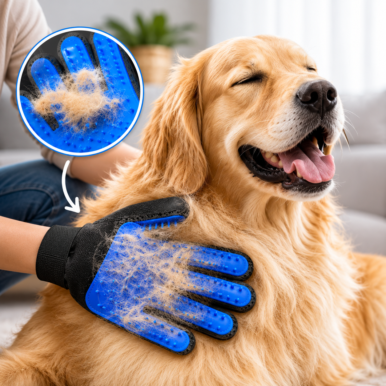 Grooming Glove with Massage Function