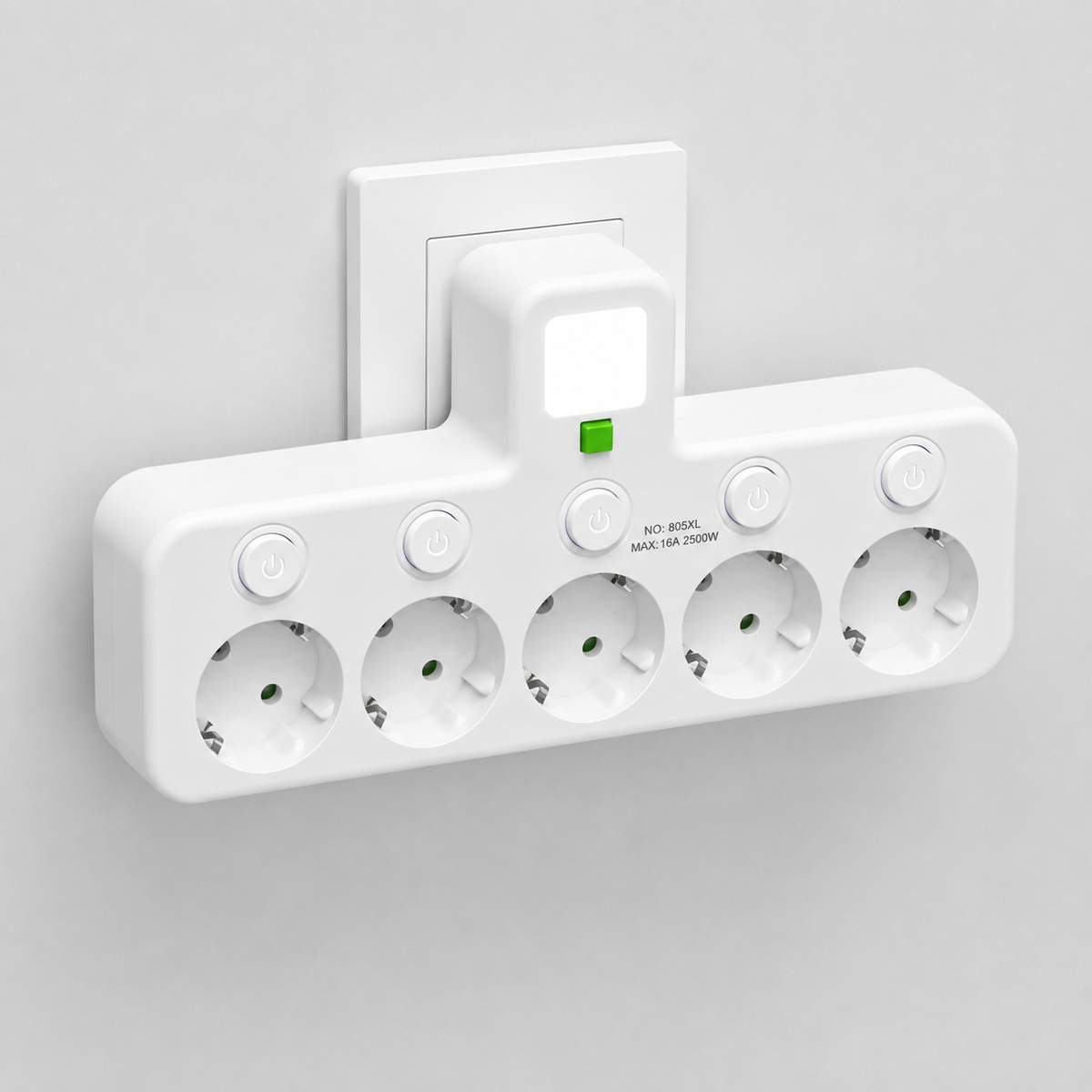 Wandsteckdose mit USB Anschluss und Nachtlicht