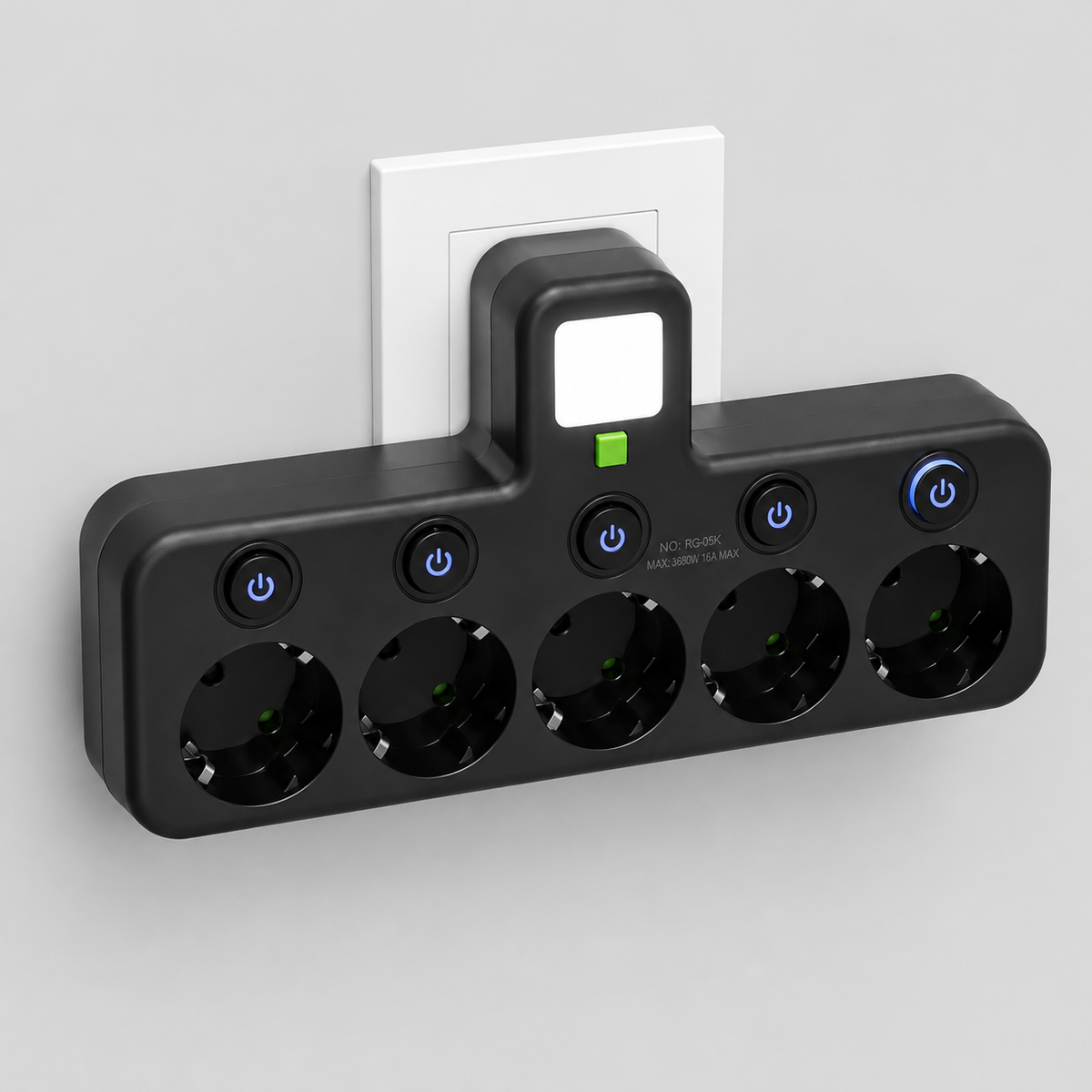 Wandsteckdose mit USB Anschluss und Nachtlicht