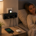 Wandsteckdose mit USB Anschluss und Nachtlicht