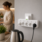 Wandsteckdose mit USB Anschluss und Nachtlicht