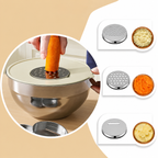 Edelstahl-Schüssel-Set 6-teilig mit Deckel und Reiben