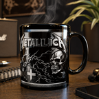 3D-gedruckte Tasse mit gotischem Totenkopf-Motiv