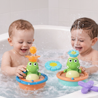 Crocodile Bath Toy with LED Light and Water Fountain