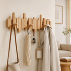 Wandgarderobe Holz mit Haken