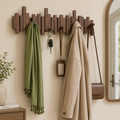 Wandgarderobe Holz mit Haken