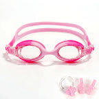 Schwimmbrille für Kinder mit Nasenklemme und Ohrstöpsel