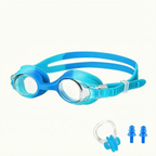 Schwimmbrille für Kinder mit Nasenklemme und Ohrstöpsel