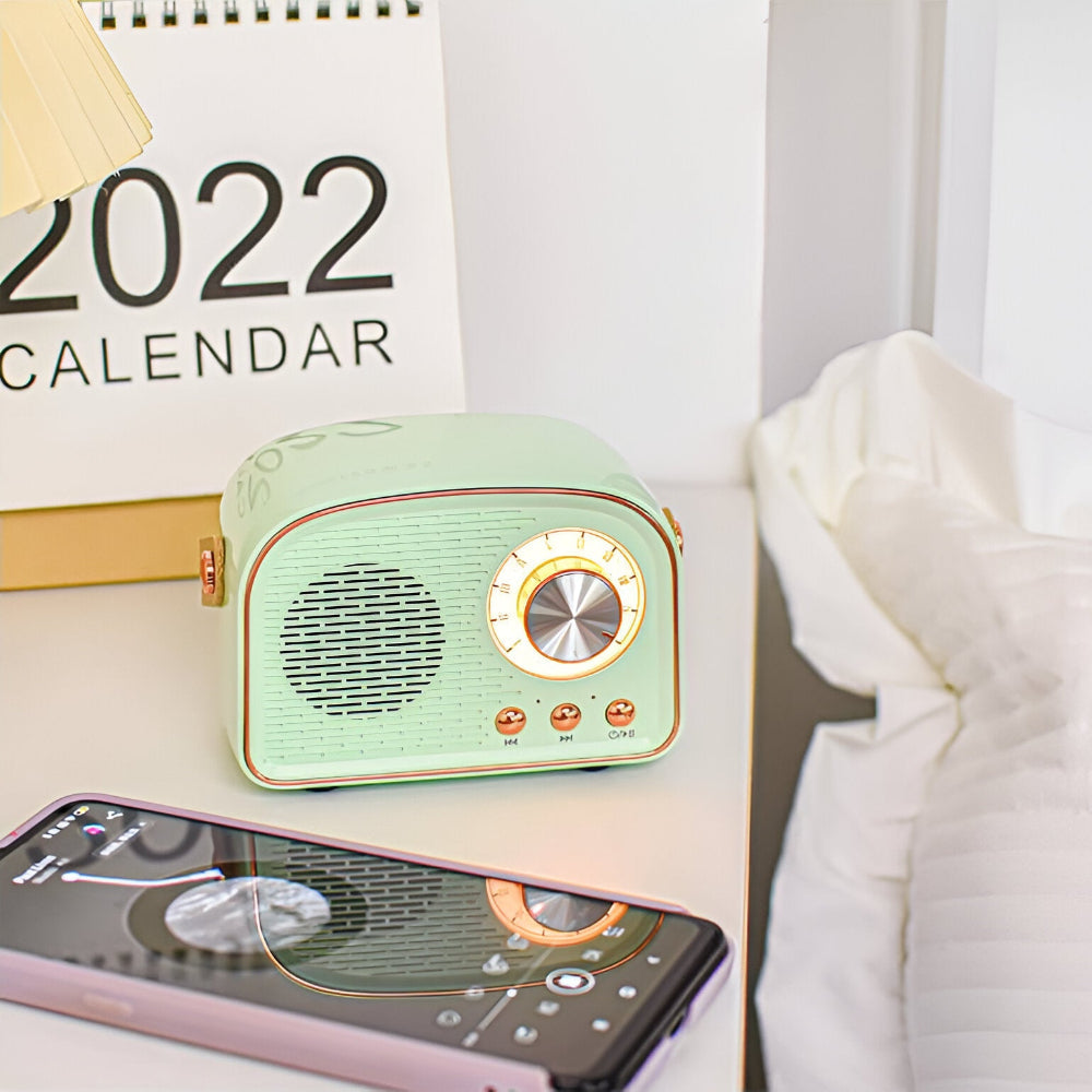 Retro Bluetooth-Lautsprecher mit Vintage-Design