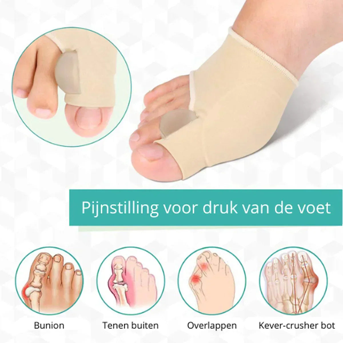 Hallux Valgus Zehenkorrektor mit Gel-Polsterung