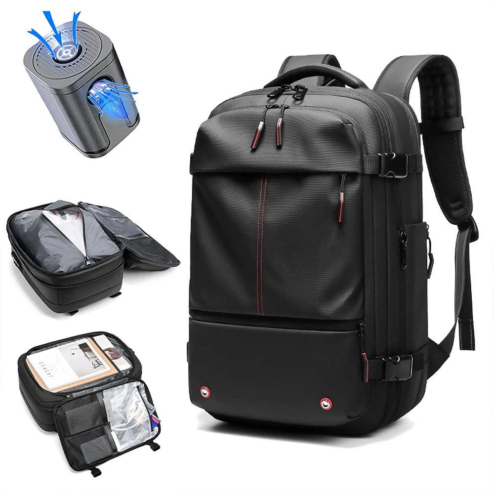 Reiserucksack mit Vakuumkompression und erweiterbarem Volumen