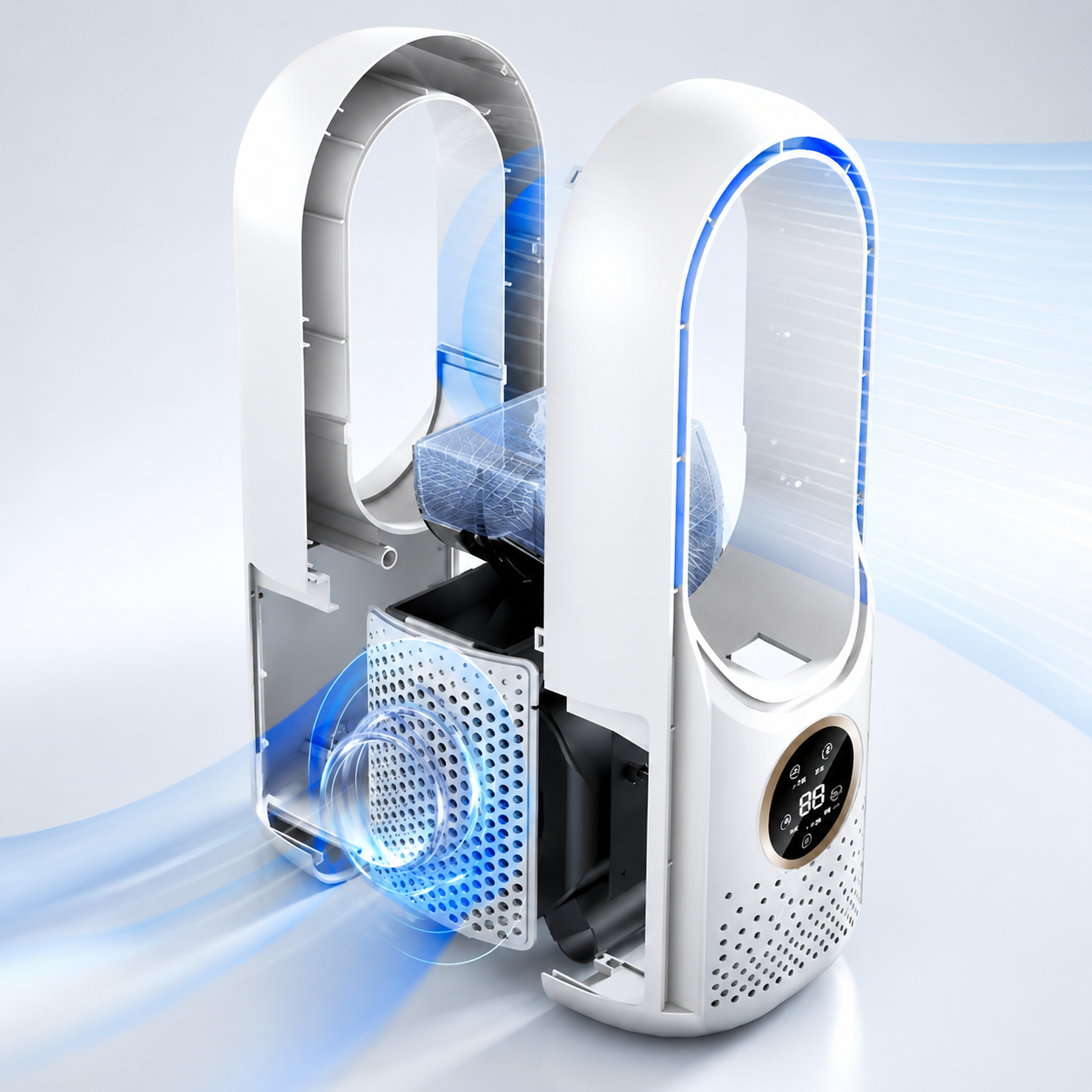 Tragbare Mini-Klimaanlage mit geräuscharmer Technologie