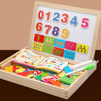 Magnetic Drawing Board 2-in-1 with Wooden Chalkboard