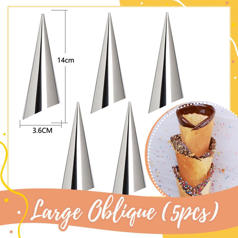 Horn-Shaped Pastry Molds Set – Bake Crispy Cream Rolls at Home