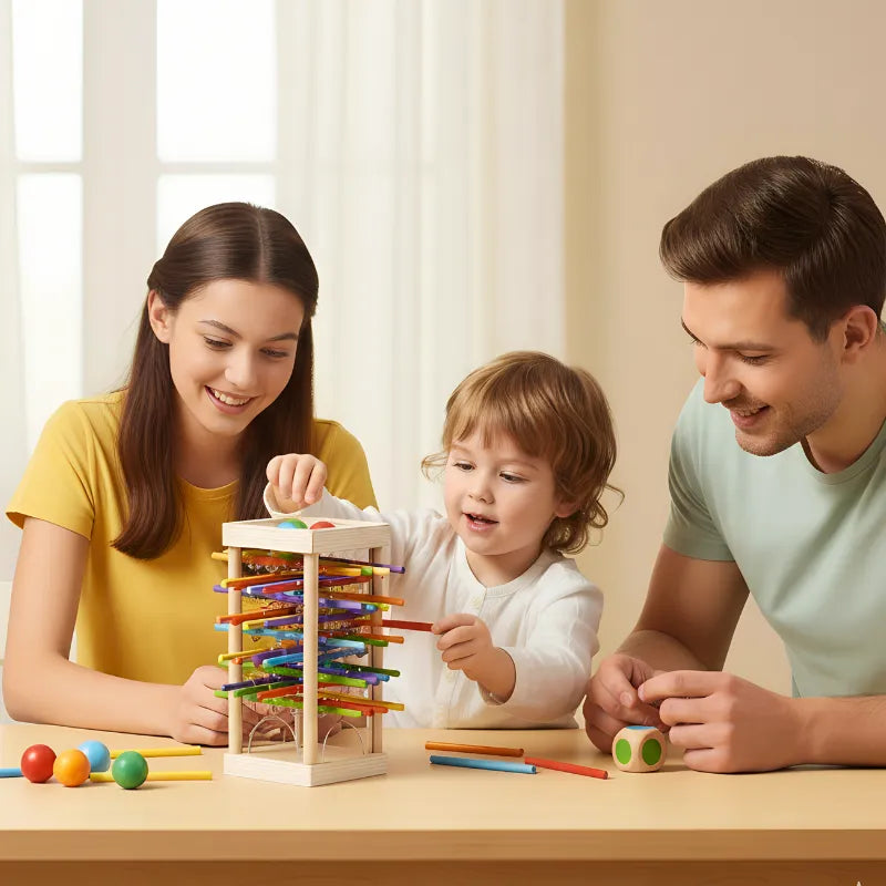 Wooden Ball Tower Game – Concentration & Fine Motor Skills
