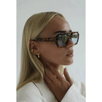 Hexagonal Sunglasses with Gradient Lenses