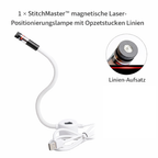 Laser-Nähführung magnetisch mit 3 Aufsätzen für Nähmaschinen