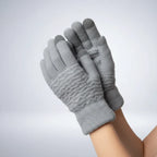 Damenhandschuhe Thermo-Fleece mit Touchscreen-Spitzen