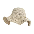 Sun hat straw retro design wide brim