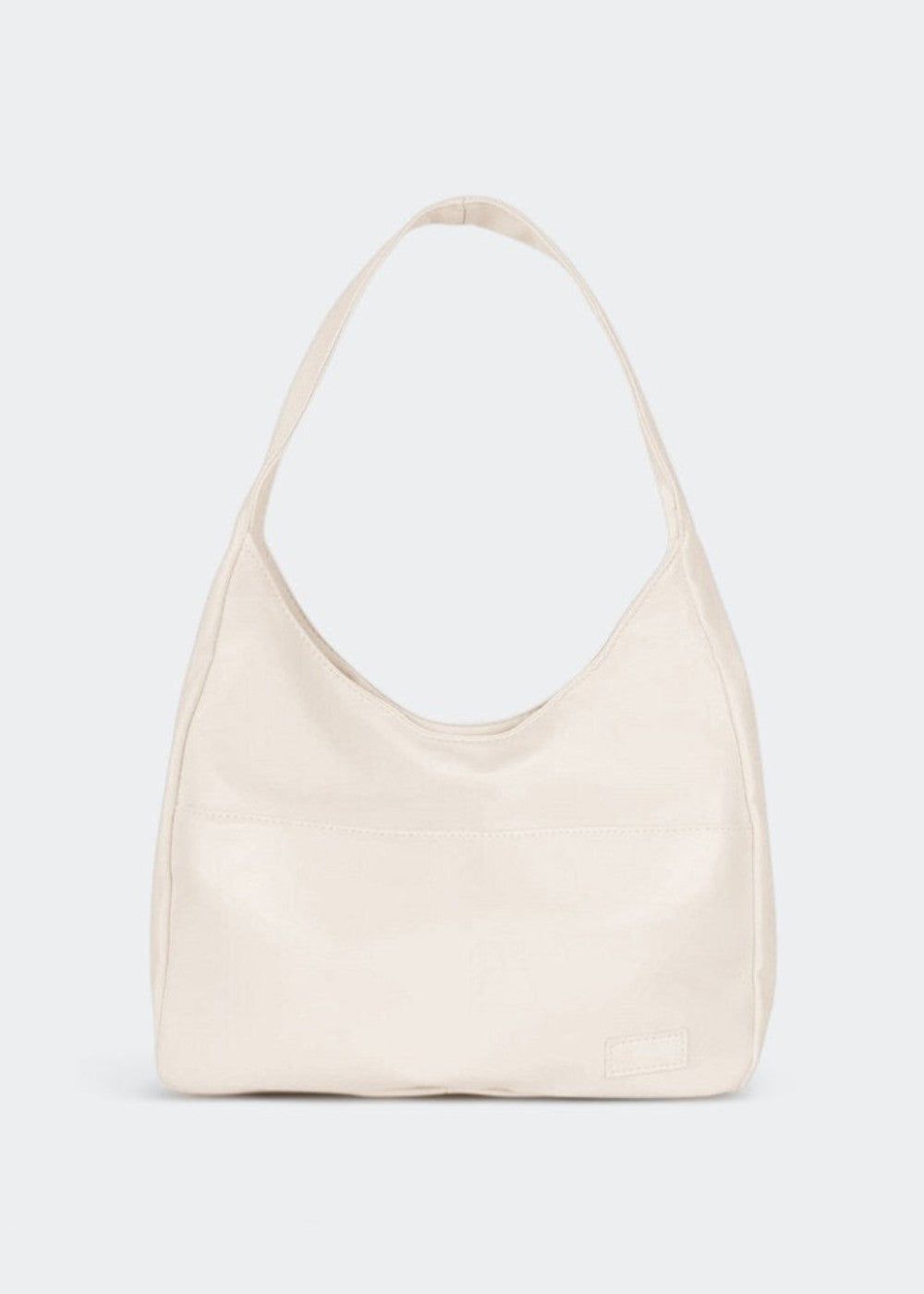 Shoulder bag made of faux leather with external pocket