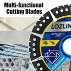 Diamond Saw Blade 115 mm – Multifunctional for Tiles, Concrete, and Steel - 2 Pieces