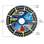 Diamond Saw Blade 115 mm – Multifunctional for Tiles, Concrete, and Steel - 2 Pieces