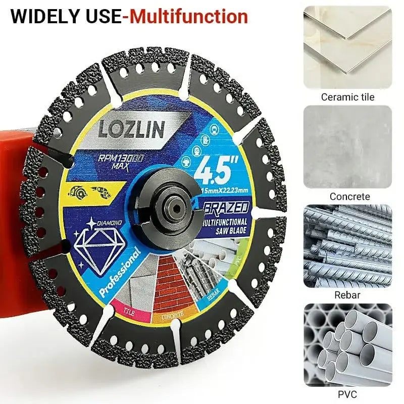 Diamond Saw Blade 115 mm – Multifunctional for Tiles, Concrete, and Steel - 2 Pieces
