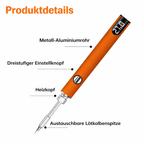 Digitaler Lötkolben mit USB-Anschluss und Display