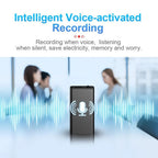 Voice-activated dictation device – 50 hours recording, 10 g lightweight