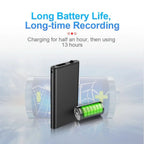 Voice-activated dictation device – 50 hours recording, 10 g lightweight