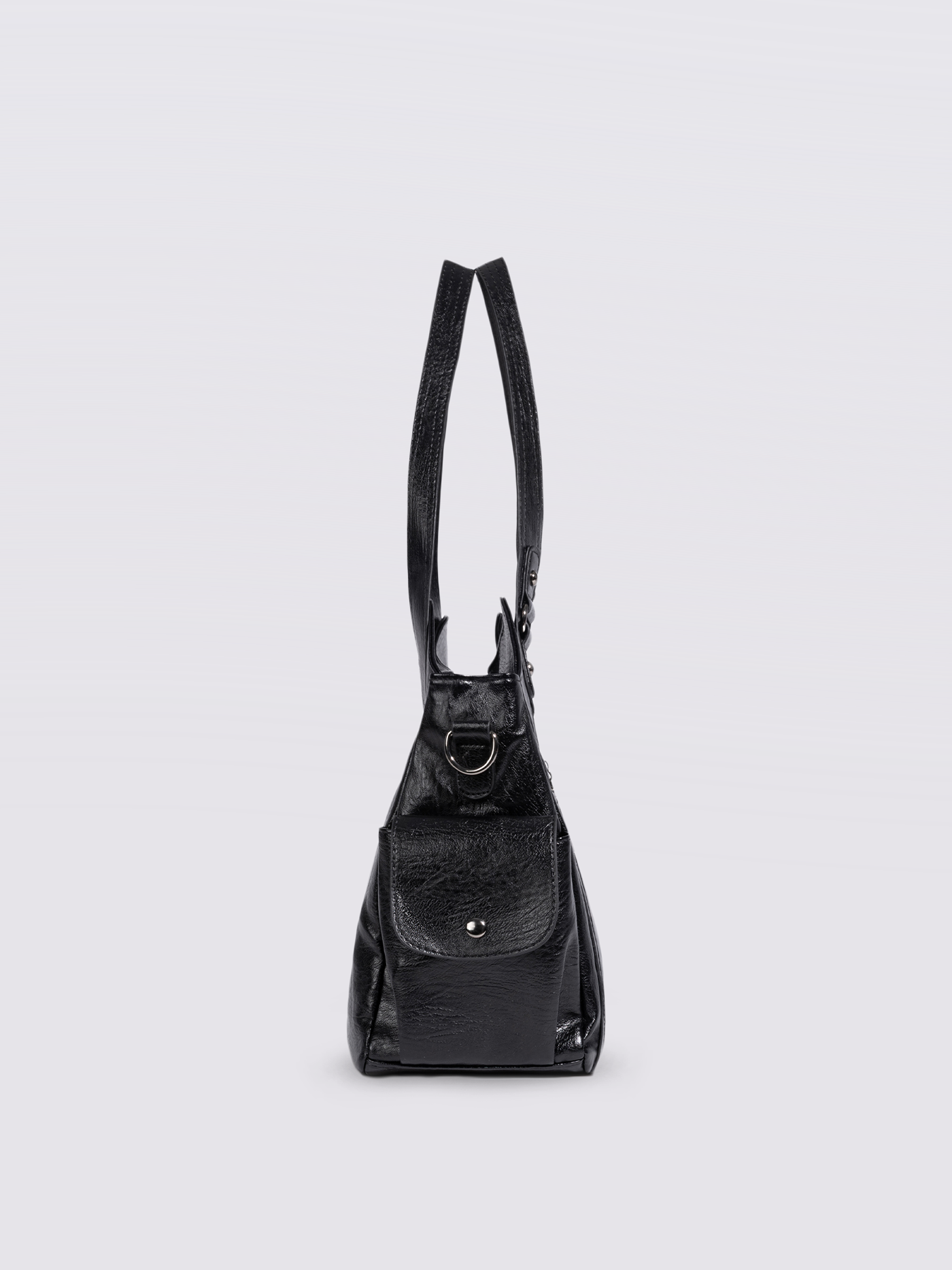 Handtasche mit Reißverschlusstaschen und abnehmbarem Trageriemen